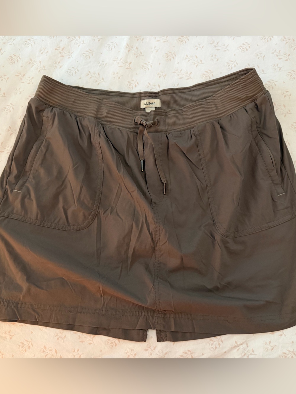 LL bean athletic skirt- dark taupe